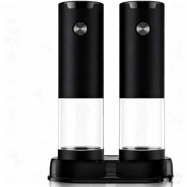 Electric Salt and Pepper Mill Set with Led,  Adjustable Coarseness, Upgraded Larger Capacity