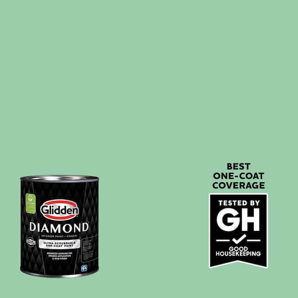 Glidden Diamond 1 qt. PPG1226-4 Heath Green Flat Interior Paint with Primer