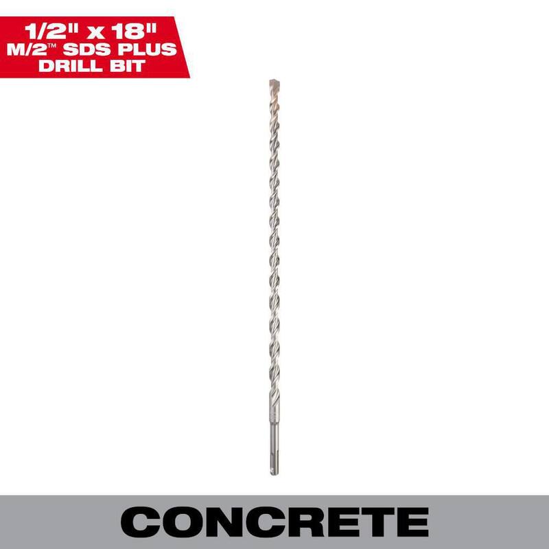 1/2 in. x 18 in. 2-Cutter SDS-PLUS Carbide Drill Bit