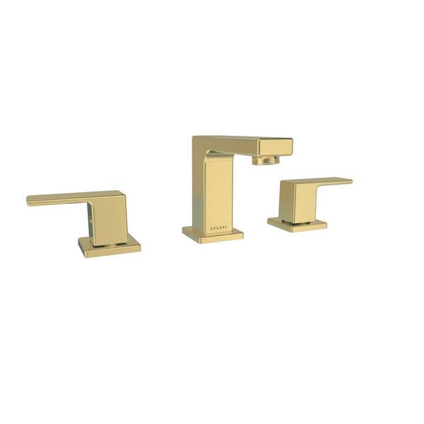 Lulani Capri 8 in. Widespread 2-Handle Bathroom Faucet in Champagne Gold