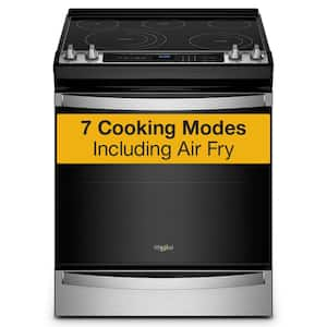 6.4 cu. ft. 5 Burner Element Single Oven Electric Range with Air Fry Oven in Fingerprint Resistant Stainless Steel