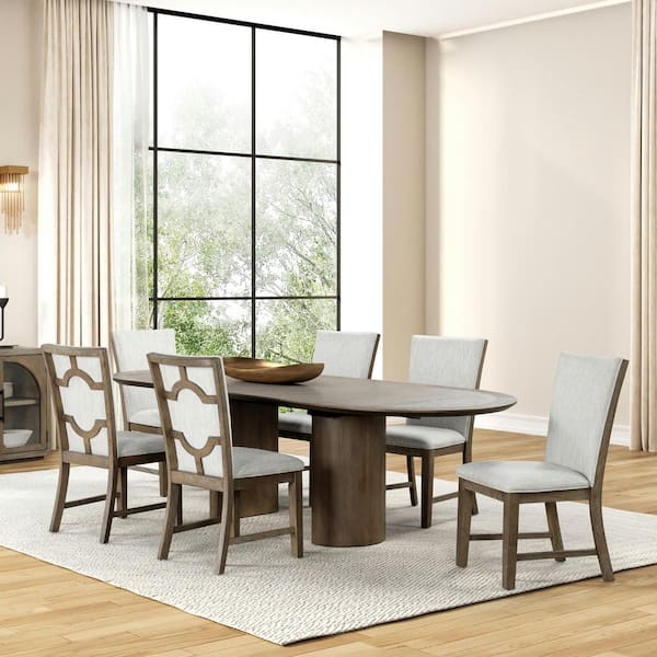 7 piece oak dining set discount