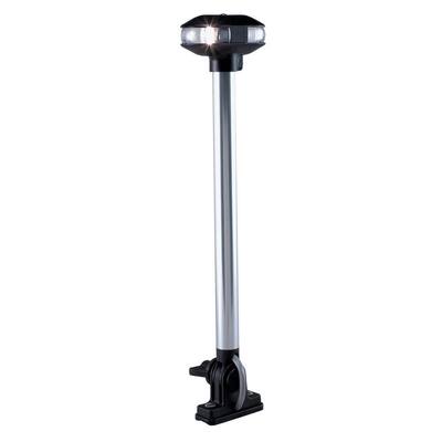 Vertical-Mount Fold-Down Combination Masthead/White All-Round Light - 13-1/8 in. Height, Black Polymer Top and Base