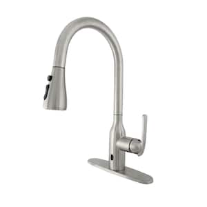 Single Handle Pull-Down Sprayer Kitchen Faucet with Motion Activation in Stainless Steel Finish