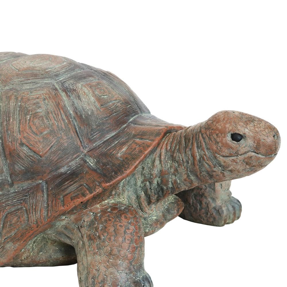 Talia the Tortoise 29" Brown Glass Fiber Reinforced Concrete Garden Statue