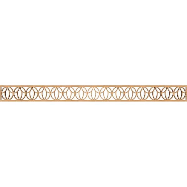 Ekena Millwork Shoshoni Fretwork 0.375 in. D x 46.375 in. W x 4 in. L Maple Wood Panel Moulding