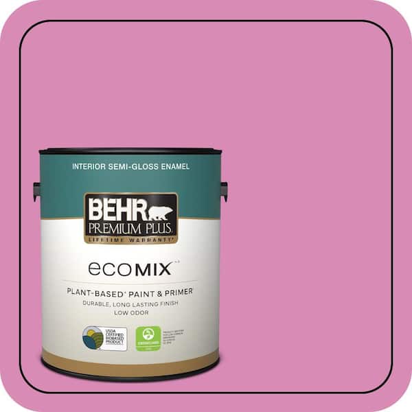 1 gal. #P120-3 High Maintenance Semi-Gloss Enamel EcoMix Plant-Based Interior Paint & Primer