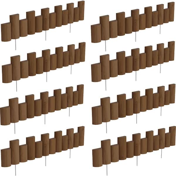 3 ft. Wooden Half-Log Landscape Edging (8-Pack)