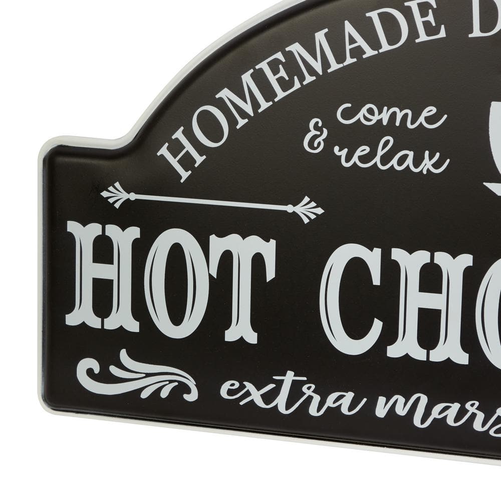 Black Iron Rustic Farmhouse Hot Chocolate Wall Sign