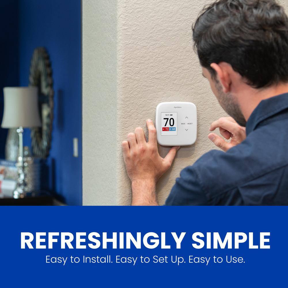 AprilAire White Programmable Wi-Fi Smart Thermostat with IAQ Control