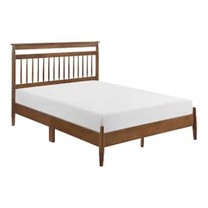 Caruth Brown Wood Frame Queen Platform Bed