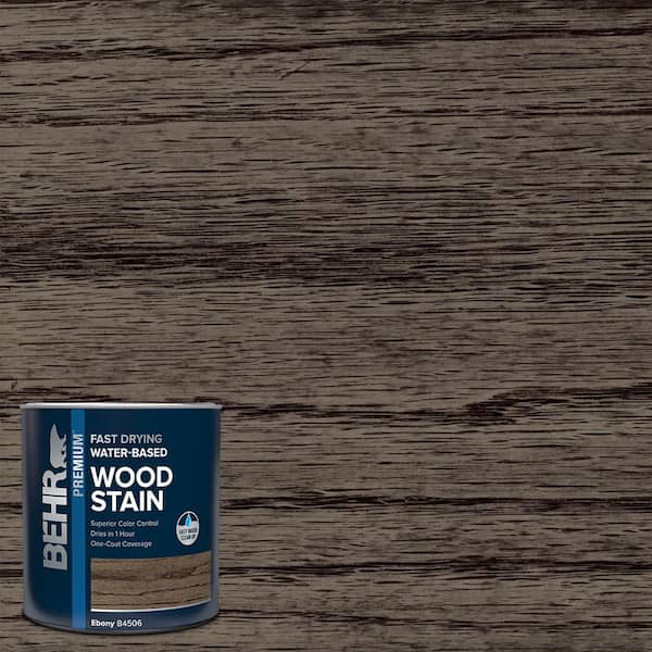 BEHR 1 qt. #TIS-506 Ebony Transparent Water-Based Fast Drying Interior Wood Stain