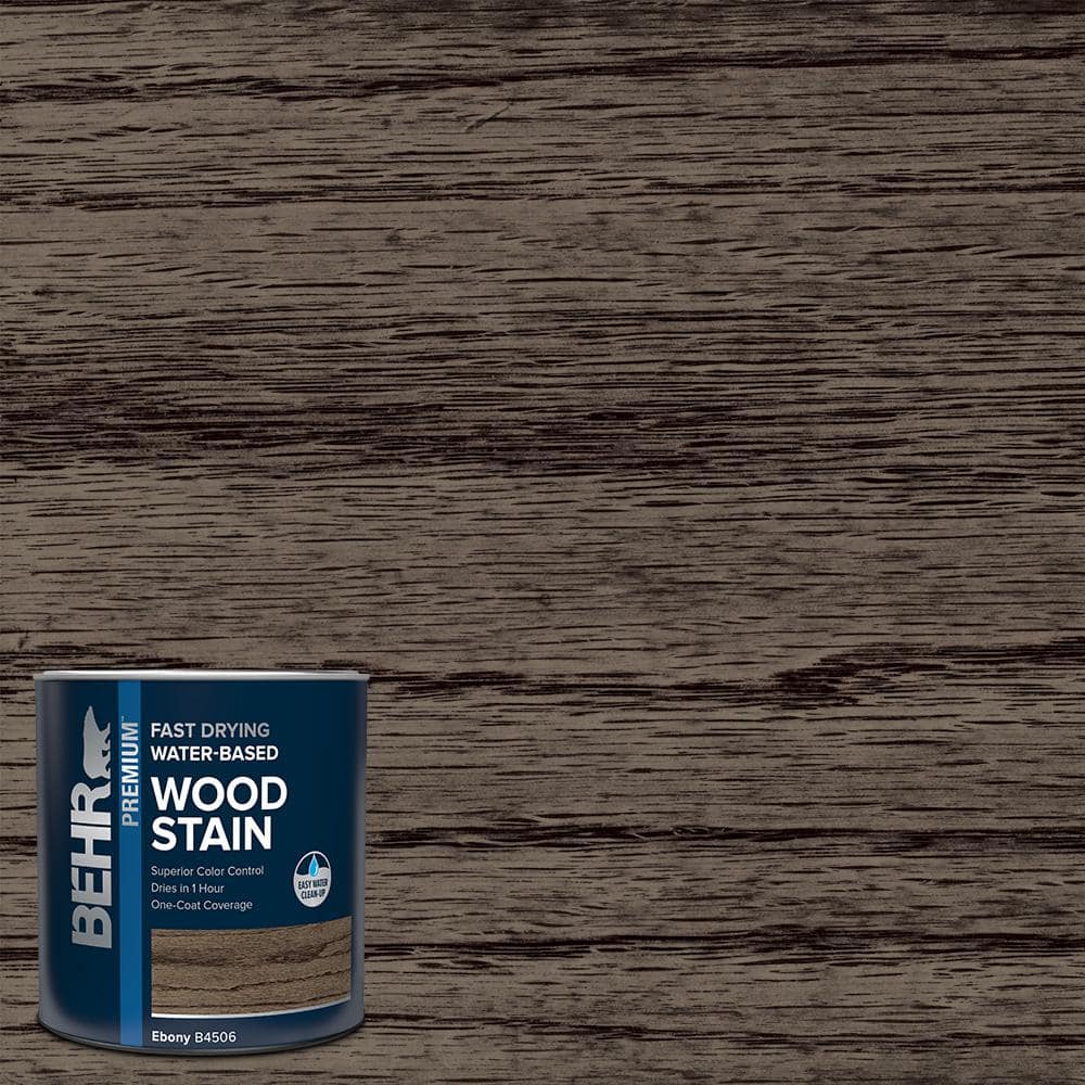 1 qt. #TIS-506 Ebony Transparent Fast Drying Water-Based Interior Wood Stai