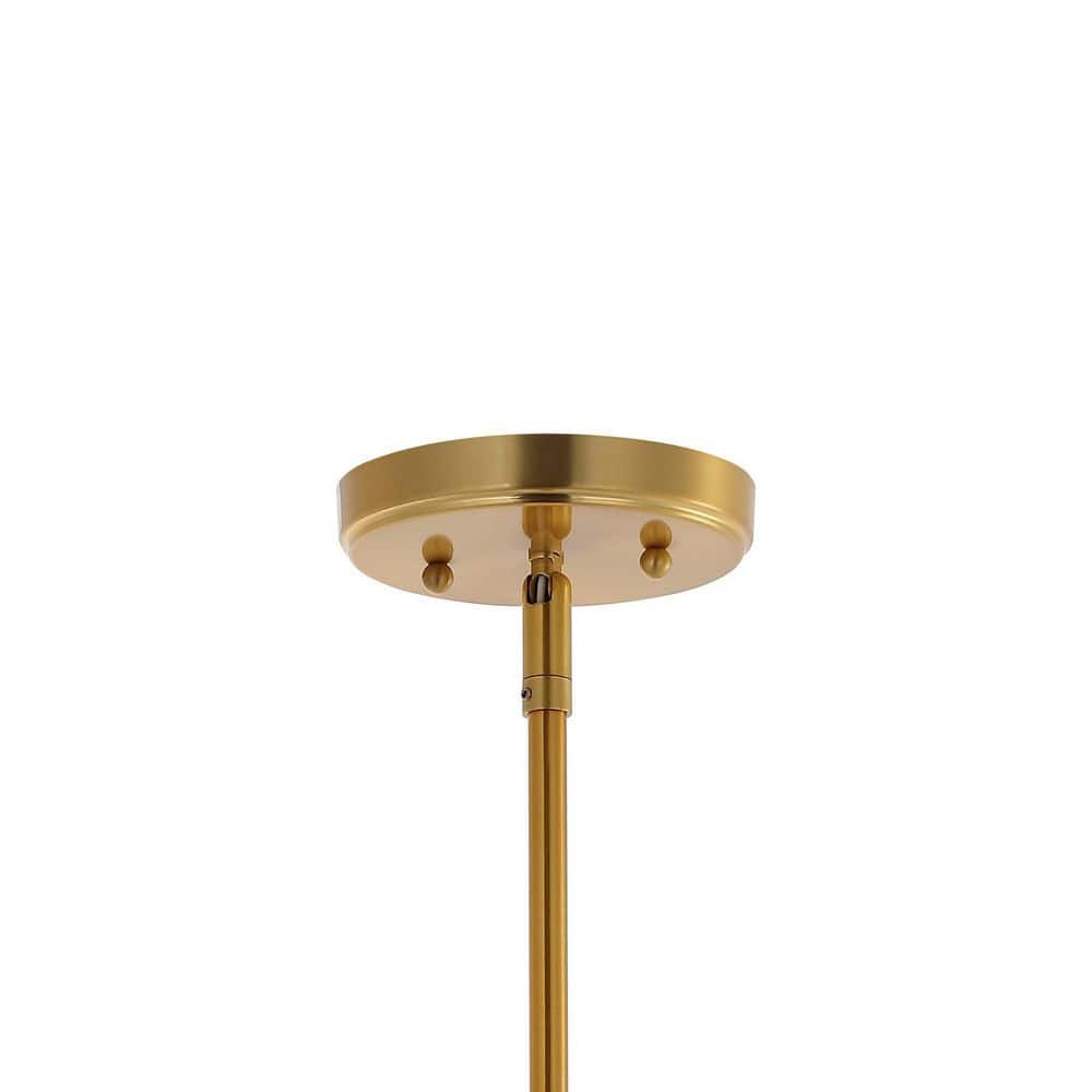 Watts 10.5" Gold and Clear Glass LED Pendant Light