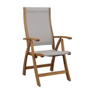 Heritage Teak Outdoor Sling Recliner Chair