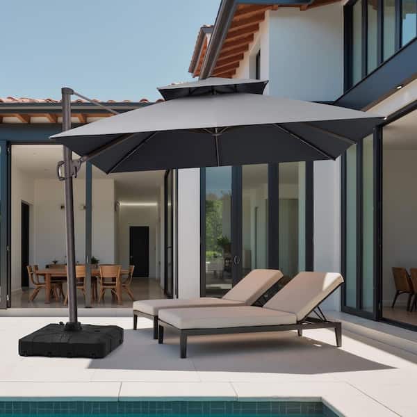 10 ft. - Gray - Patio Umbrellas - The Home Depot