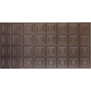 Dimensions 2 ft. x 4 ft. Glue Up Tin Ceiling Tile in Metallic Bronze