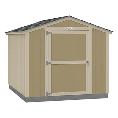 Installed The Tahoe Series Standard Ranch 8 ft. x 10 ft. x 7 ft. 10 in. Un-Painted Wood Storage Building Shed