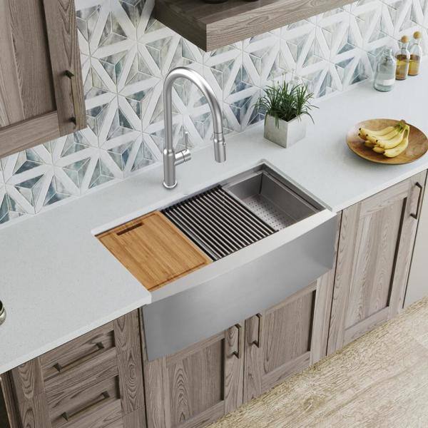 Glacier Bay All In One A Front, Home Depot Farmhouse Sink