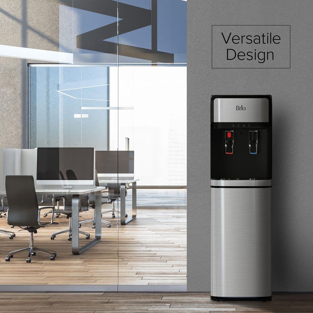 Brio Silver and Black Bottom Load Water Cooler Dispenser