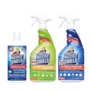 Clean-X Invisible Shield Tub and Shower Glass Lime Scale Cleaner +  Protectant 57735 - The Home Depot
