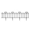 Pure Garden 10 in. Plastic Black Interlocking Garden Edging Fence (8 ft ...
