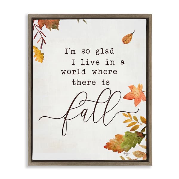 Stupell Industries A World With Fall by Mollie B. 1 Piece Floater Frame Graphic Print Nature Poster Art Print 31 in. x 25 in.