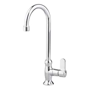 Heritage Single-Handle Bar Faucet with Metal Lever Handles in Polished Chrome