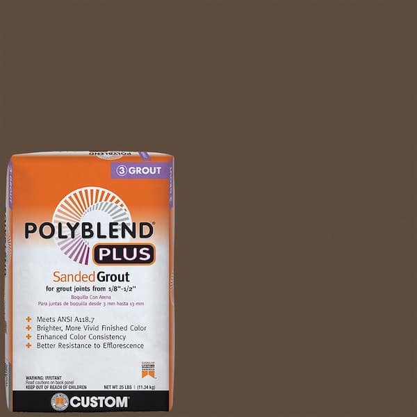 Custom Building Products Polyblend Plus #646 Coffee Bean 25 lb. Sanded Grout
