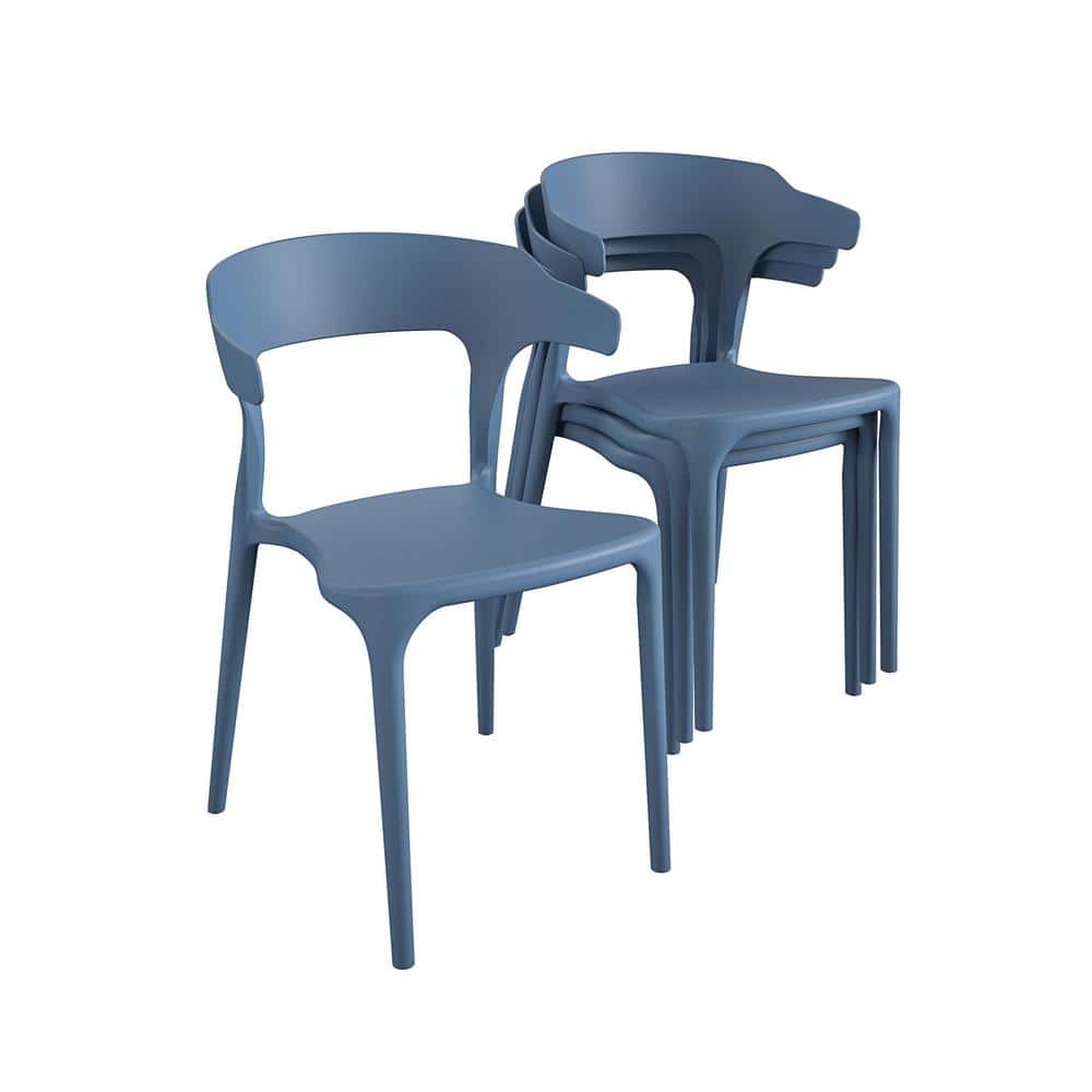Novogratz Poolside Collection, Felix Stacking Dining Chairs, Indoor