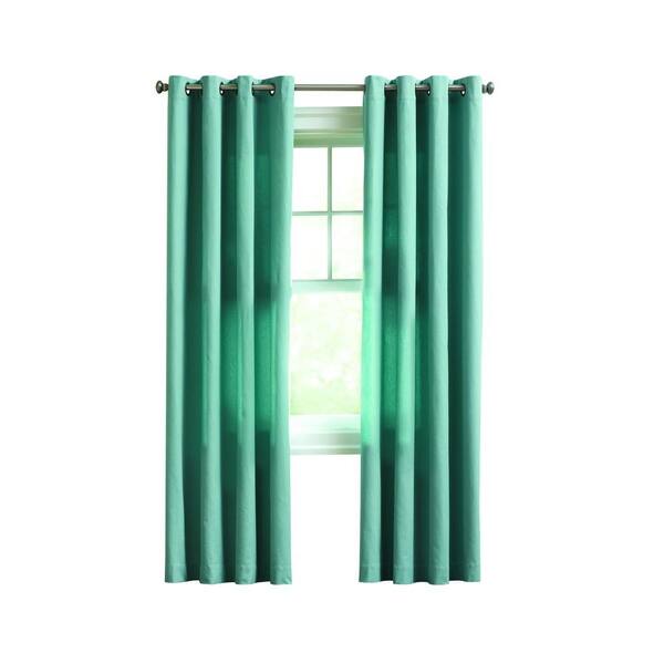 Home Decorators Collection Semi-Opaque Blue 290 GSM Curtain - 50 in. W x 108 in. L