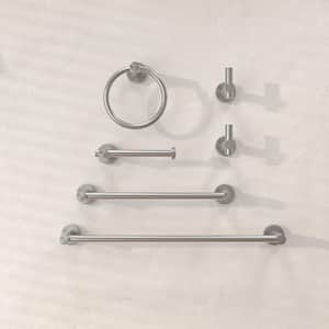 Essen 6-Piece Bath Hardware Set with Mounting Hardware in Gun Grey