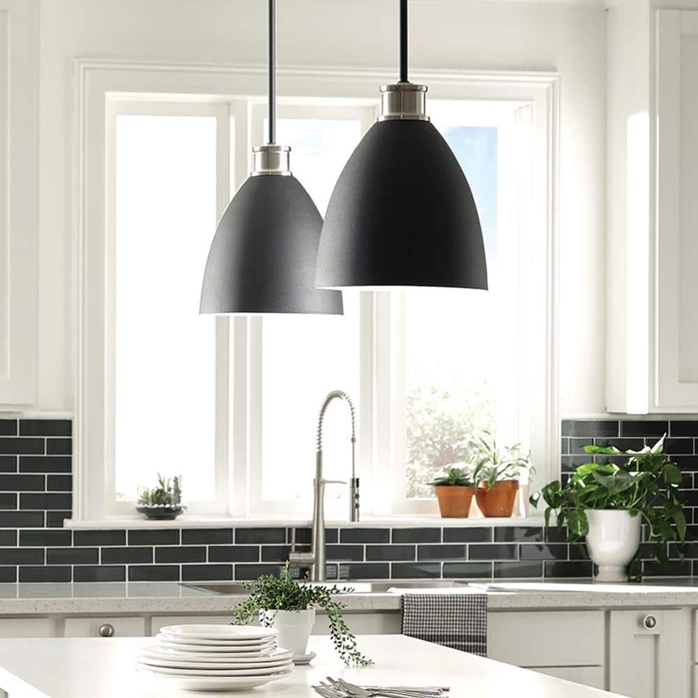 Varus Brushed Nickel 10.5" Steel Indoor/Outdoor Pendant Light