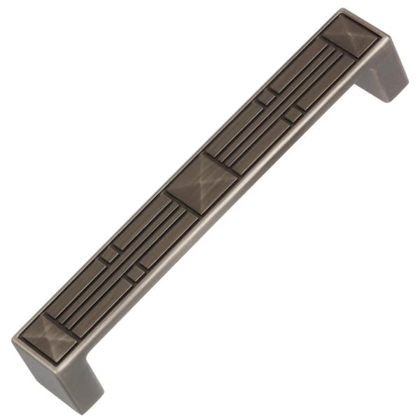 GlideRite 5 in. Center-to-Center Satin Pewter Craftsman Collection Cabinet Pulls (10-Pack)