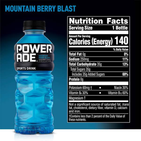 Powerade - Mountain Blast, Berry Ice & More