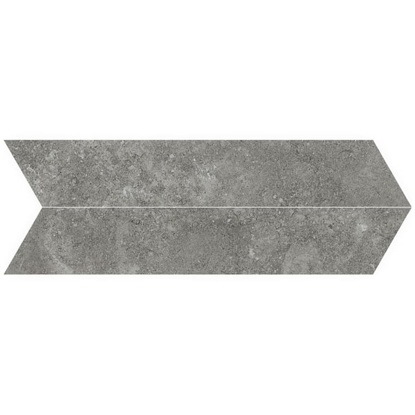 Ivy Hill Tile Iris Chevron Fossil 3.93 in. x 0.41 in. Matte Porcelain Floor and Wall Tile Sample