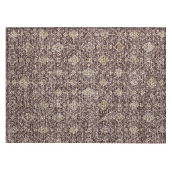 Chantille Machine Washable Indoor/Outdoor Abstract ACN3131 Plum 3 ft. x 4 ft. Area Rug