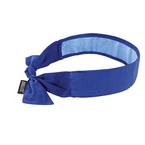 Chill-Its 6700CT Solid Blue Evaporative Cooling Bandana Tie with Cooling Towel