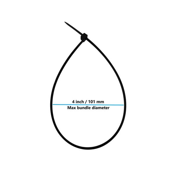 Micro Connectors, Inc 14 in. Cable Zip Tie 50 lbs. Multi-Purpose