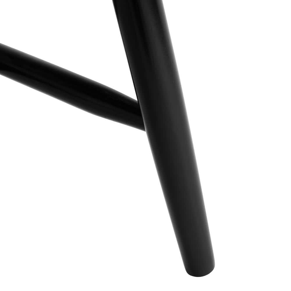 Camden Black Rubberwood Spindle Back Dining Chairs, Set of 2