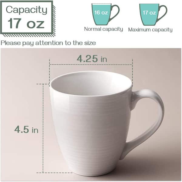 Aoibox 12 oz. Large Ceramic Coffee Mugs with Big Handle for Tea, Set of 6,  Pastel SNPH002IN401 - The Home Depot