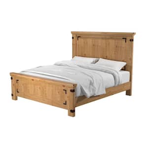Kentfield Rutic Brown Wood King Panel Bed