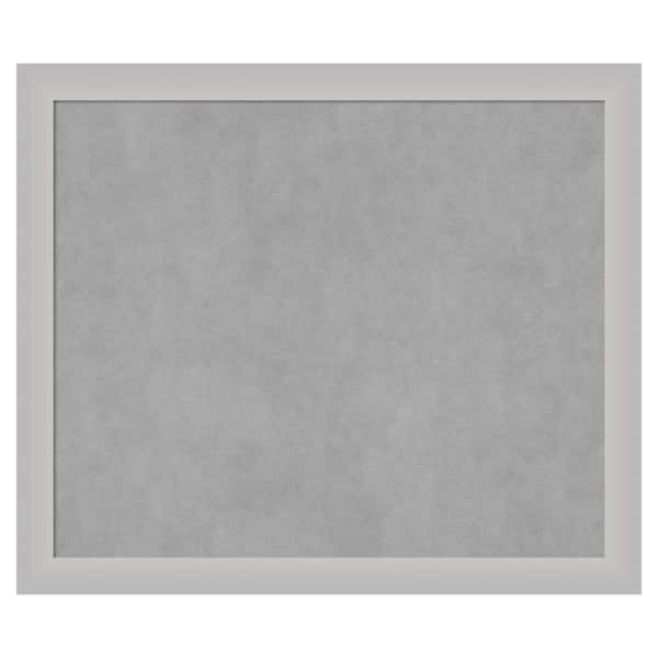 Amanti Art Low Luster Silver 27 in. x 23 in. Framed Magnetic Board