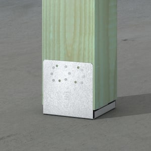 ABU Hot-Dip Galvanized Adjustable Standoff Post Base for 8x8 Nominal Lumber