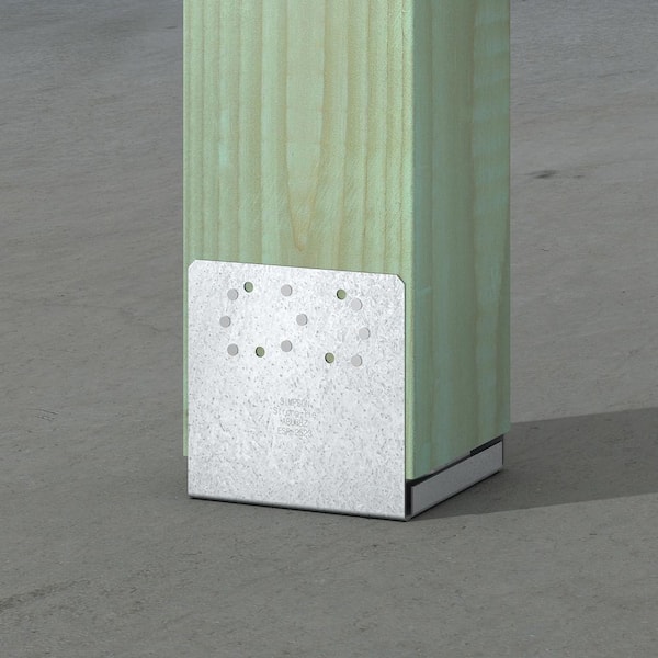 ABU Hot-Dip Galvanized Adjustable Standoff Post Base for 8x8 Actual Rough Lumber