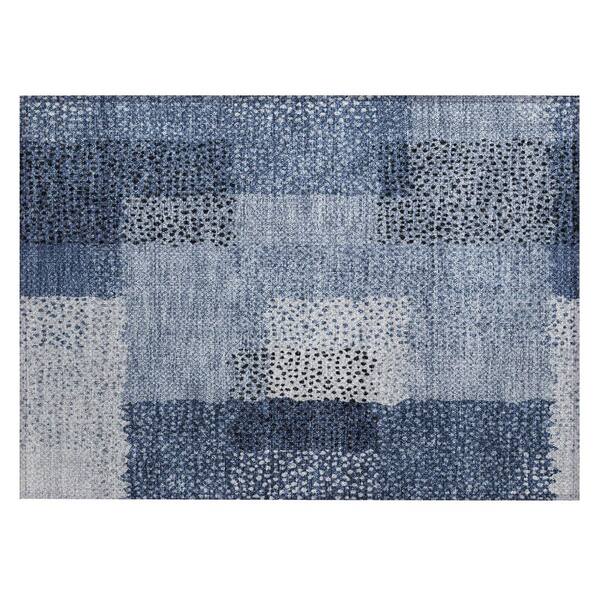 Chantille Machine Washable Indoor/Outdoor Abstract ACN2868 Denim 3 ft. x 4 ft. Area Rug