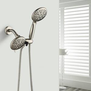 Single-Handle 6-Spray Round High Pressure Shower Faucet in Brushed Nickel