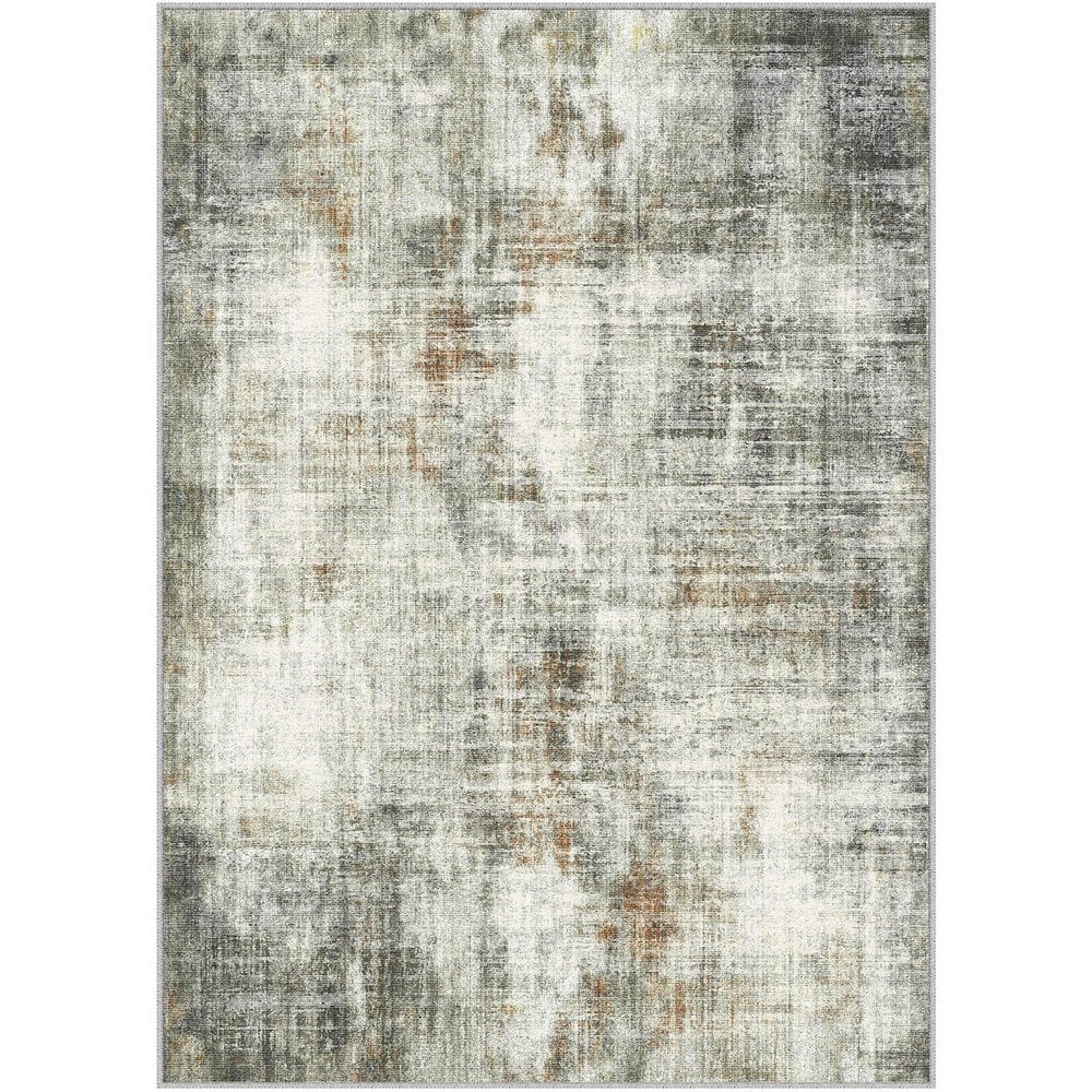 Sunset Black/Red 9 ft. x 12 ft. Modern Abstract Washable Area Rug price history on PriceWatchPro