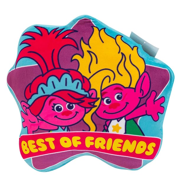 THE NORTHWEST GROUP Trolls 3-Best of Friends Multi-Color Travel Cloud Pillow