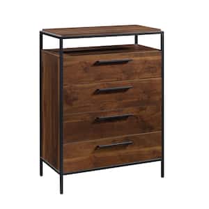 Nova Loft 4-Drawer Gr and Walnut Chest of Drawers 44.134 in. x 32.992 in. x 17.244 in.